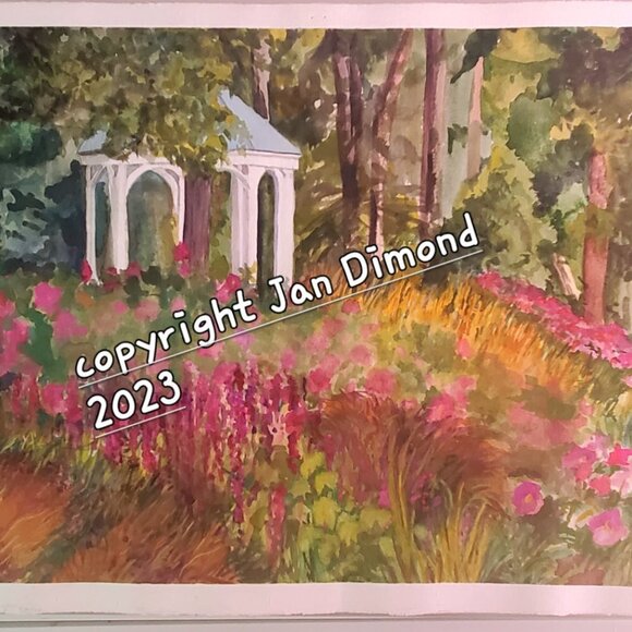 Hand Crafted Other - Watercolor Painting, Original Art, Signed, One of a kind - 22" x 15"